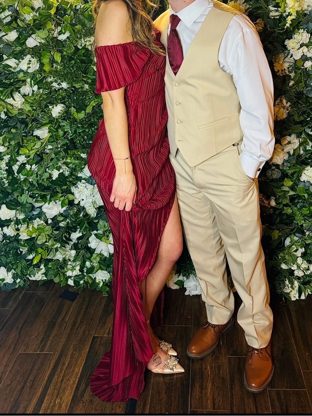 ASOS Asymmetrical Burgundy Dress